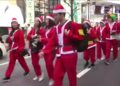 Santa Claus parade in Japan for a charity event aiming to raise money for sick children