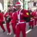 Santa Claus parade in Japan for a charity event aiming to raise money for sick children