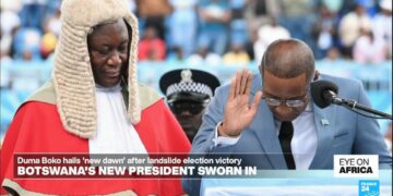 Botswana's new president takes oath