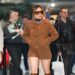 You Ask, We Answer: JLO Posed for Paparazzi in a Camel $4,390 Gucci Cardigan with the matching $890 Wool Shorts