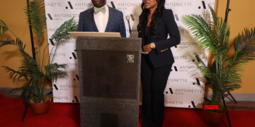 Atlanta Dispatch: Pioneering TV Producer Lashan Browning Receives Fulton County Proclamation in Balmain Black Gold Button Blazer