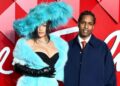 Fashion Bomb Couple: Rihanna Attended the 2024 Fashion Awards with A$AP Rocky in a Turquoise Christian Lacroix FW02 Look with YSL Heels, and a Tyler Ellis Clutch