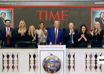 Trump rings opening bell at NYSE after being named Time's Person of the Year