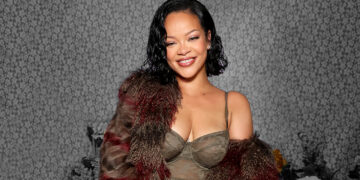 Rihanna Effortlessy Dresses Up A Striped Co-Ord Set