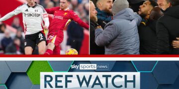 Ref Watch: Liverpool defender Andy Robertson should not have been sent off against Fulham, says Dermot Gallagher | Football News