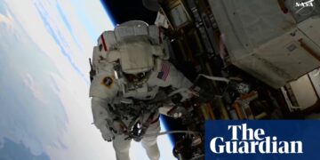 Nasa’s two ‘stuck’ astronauts exit space station for first spacewalk together | Nasa