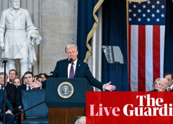 Trump portrays himself as ‘saved by God’ in inaugural speech announcing slew of hardline executive orders – live | Donald Trump inauguration