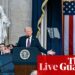 Trump portrays himself as ‘saved by God’ in inaugural speech announcing slew of hardline executive orders – live | Donald Trump inauguration