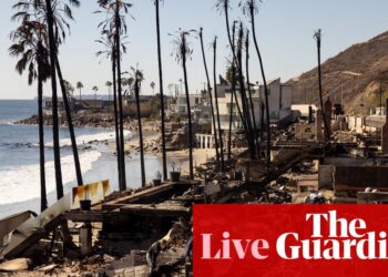 LA fires live: risk of ‘rapid fire spread’ as near hurricane-force winds forecast in some areas | California wildfires