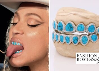 Bomb Accessories: Beyonce Debuted a Custom ‘Cowboy Carter’ 8X8 Spiderweb Turquoise and Diamond Grill