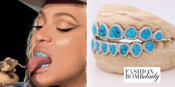 Bomb Accessories: Beyonce Debuted a Custom ‘Cowboy Carter’ 8X8 Spiderweb Turquoise and Diamond Grill