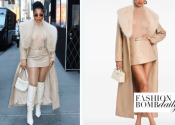 Chloe Bailey Stepped Out in a $1,900 Beige Retrofete Look While Doing Press in New York City