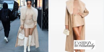 Chloe Bailey Stepped Out in a $1,900 Beige Retrofete Look While Doing Press in New York City