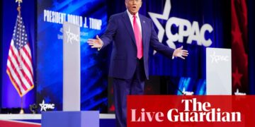 US politics live: Donald Trump addresses Conservative Political Action Conference in Maryland | Donald Trump