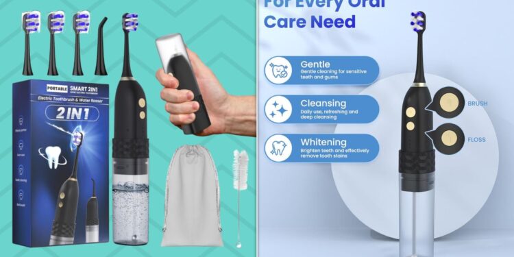 This 2-In-1 Toothbrush And Water Flosser Is On Sale