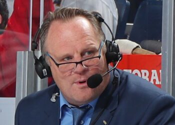 Buffalo Sabres Commentator Rob Ray Takes A Puck To The Face During Live Broadcast