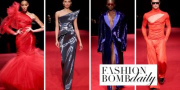 Christian Siriano Fall/Winter 2025 Collection Draws Inspiration from the Auto Industry with Metallic Palettes, and Tactile Fabrics