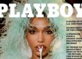 Lori Harvey Poses for the Cover of Playboy Magazine in a Mint Green Feather Coat and Silver Embellished Bikini + More!