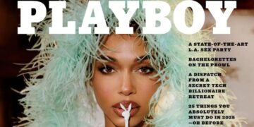 Lori Harvey Poses for the Cover of Playboy Magazine in a Mint Green Feather Coat and Silver Embellished Bikini + More!