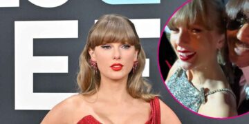 Taylor Swift Shimmered in Gucci Dress at 2025 Grammy Awards After-Party