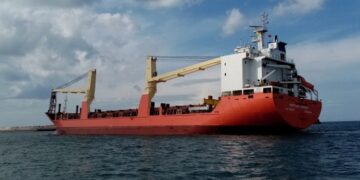 Russian ship under sanctions over North Korea arms sails for Europe