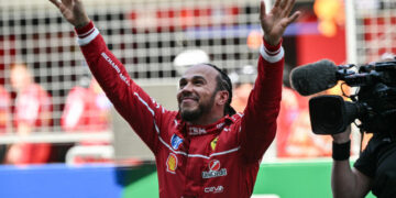 Hamilton roars to sprint race victory for Ferrari before Piastri takes China GP pole