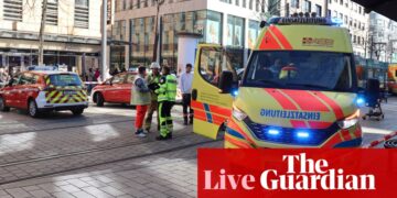 One dead and several injured with suspect arrested after car driven into crowd in Mannheim, Germany – Europe live | Ukraine