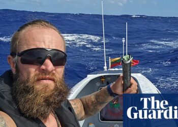 Lithuanian rower attempting to cross Pacific activates emergency beacon off Queensland near Cyclone Alfred | Australia weather