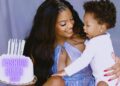 Halle Bailey Celebrated Her Birthday in a Lavender DI PETSA Gown Alongside Son Halo