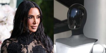 Kim Kardashian Under Fire For Intimate Pose With Tesla Robot