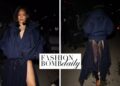 Rihanna Attended Rolling Loud in a Navy Blue $2,450 Balenciaga Upside Down Windbreaker Jacket