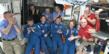 Crew welcomed into International Space Station to replace astronauts stranded for nine months | US News