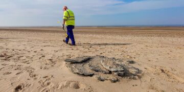 Race to clean up billions of plastic ‘nurdles’ that washed up in UK after tanker crash | UK News