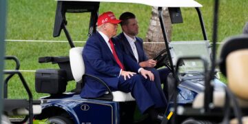 As Stock Market Plunges Over Tariffs, Trump Takes In The Green At His Golf Course