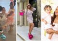 Fashion Bomb Easter Looks 2025: Kim Kardashian in a White $13,300 Miu Miu Dress, KeKe Palmer in a Blush $3,390 Balmain Dress, and Mariah Carey in a Pink Embellished Chanel Set