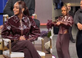 Marsai Martin Slays in a Maroon Elisabetta Franchi FW25 Look on the Jennifer Hudson Show