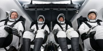 Bitcoin tycoon Chun Wang blasts off on polar SpaceX flight to achieve world first | Science, Climate & Tech News