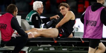 Essendon’s Harrison Jones suffers dislocated ankle vs North Melbourne