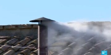 White smoke billows out at the Vatican, new pontiff elected