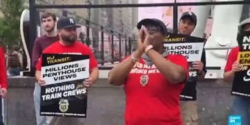 Strike at New Jersey rail system idles New York-bound commuters