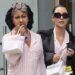 Kim Kardashian and North West Spotted in Los Angeles in Pink Victoria Secret Pajamas