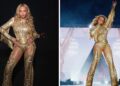 You ask, we answer! Beyonce Wore a Gold Custom Lindsey James Look on the Cowboy Carter Tour