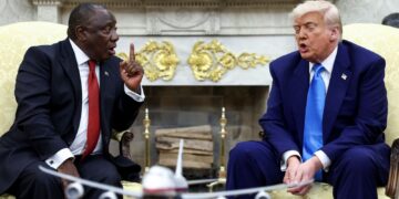 Trump ambushes South African president by playing video alleging ‘genocide’ in South Africa | World News