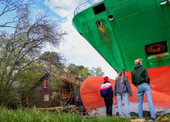 Seriously deep sleeper not woken up by ship crashing in his garden | World News