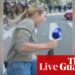 News live: Australian journalist reportedly shot with rubber bullet while covering LA protests; rescuers search for snowed-in drivers | Australia news