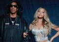 Fashion Bomb Couples: Beyonce Performs in a Silver Mugler Look Alongside Jay-Z in Paris