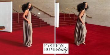 Solange Knowles Stunned in a Brown $4,600 Loewe Draped Dress for Saint Heron ‘Glory to Glory’