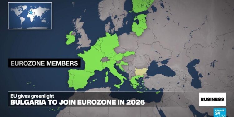 Bulgaria to join the euro-currency area in January 2026