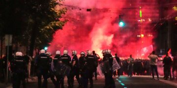 Riot police clash with protesters calling for end to Serbian president’s rule | World News