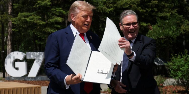 US-UK trade deal ‘done’, says Trump as he meets Starmer at G7 | Politics News